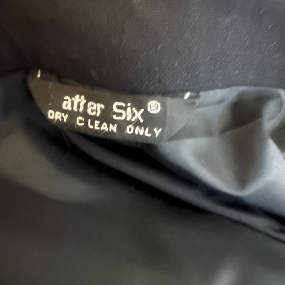 After Six Peak Lapel Tuxedo Jacket 46XL Gently worn Wool blend no fabric tag - Picture 6 of 6